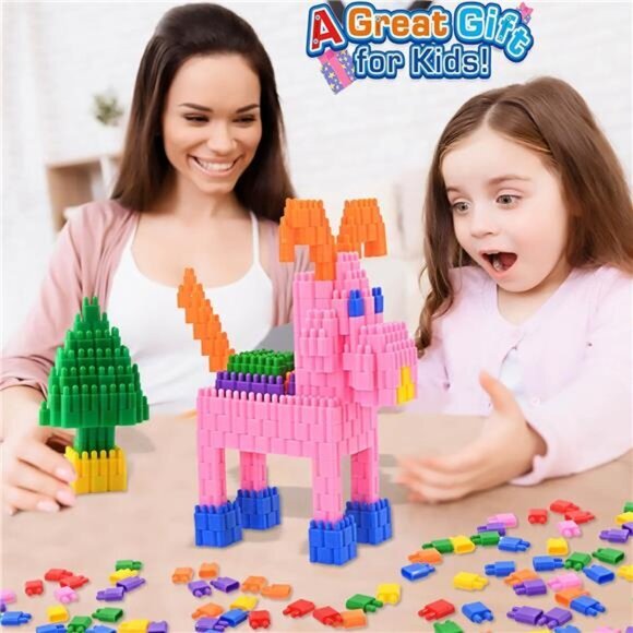 Kids 600pcs Set Building Blocks Construction Toy - Learning Playset STEM - Picture 6 of 6